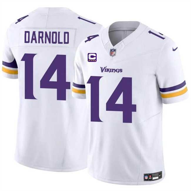 Men & Women & Youth Minnesota Vikings #14 Sam Darnold White 2024 F.U.S.E. With 4-Star C Patch Vapor Untouchable Limited Stitched Jersey,We sell and wholesale Men & Women & Youth Minnesota Vikings #14 Sam Darnold White 2024 F.U.S.E. With 4-Star C Patch Vapor Untouchable Limited Stitched Jersey on line form chian!